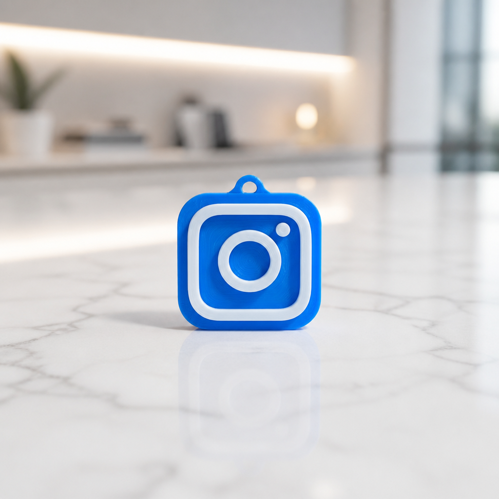 NFC keychain with Instagram logo